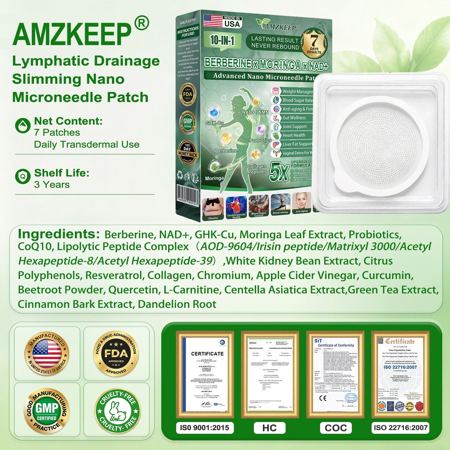80% OFF | AMZKEEP® Daily Slimming Patch | 7-Day Visible Support