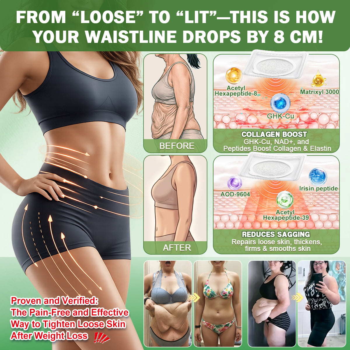 AMZKEEP® Slimming Patch | Daily · 7-Day Visible Results | Berberine + Moringa ✅ Body & Metabolism Support