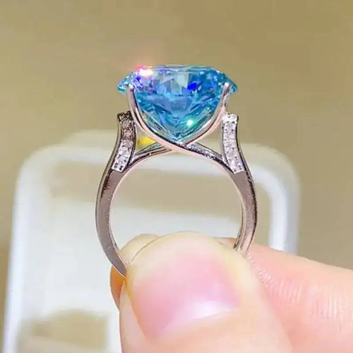 5CT Round Moissanite Real 925 Sterling SilverEngagement Ring For Women  Flower Design Luxury Wedding Band Fine Jewelry Gift