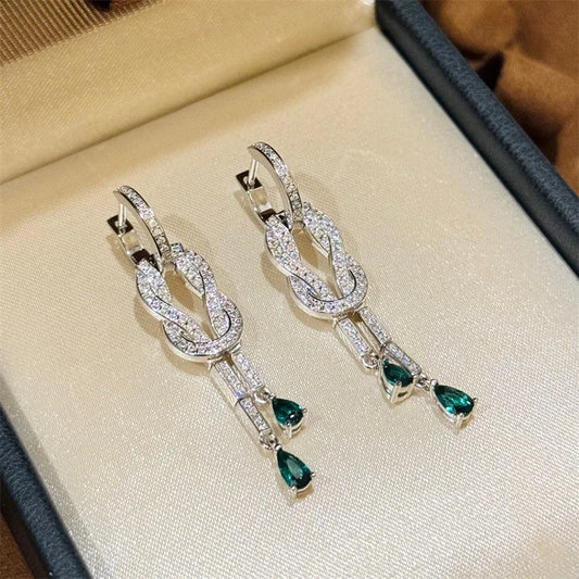 Designer Fashion 925 Sterling Silver Jewelry 3A Cubic Zirconia Party Earring