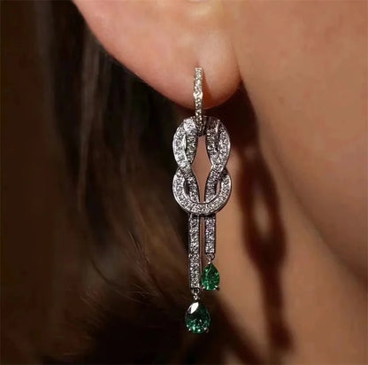 Designer Fashion 925 Sterling Silver Jewelry 3A Cubic Zirconia Party Earring